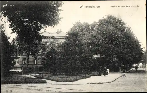 Ak Wilhelmshaven an der Nordsee, Partie an der Marktstraße