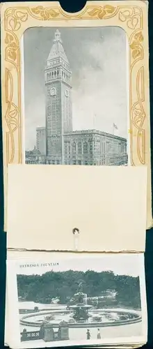Leporello Ak New York City USA, The Metropolitan-Life-Building, Times-Building