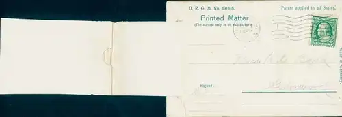 Leporello Ak Columbus Ohio USA, High and Broad Streets, Carnegie Public Library, State Capitol