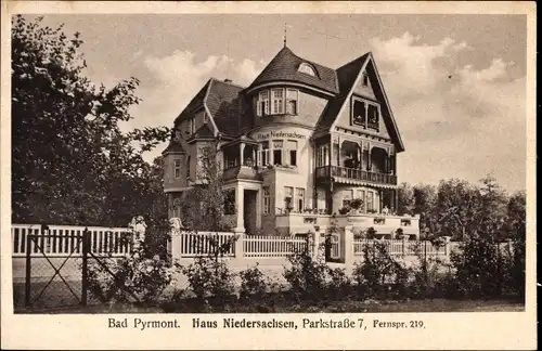 Ak Bad Pyrmont in Niedersachsen, Haus Niedersachsen, Parkstraße 7