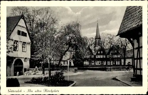 Ak Gütersloh in Westfalen, Am alten Kirchplatz