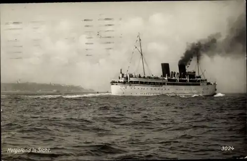 Ak HAPAG Dampfer ES Helgoland, Passagierschiff