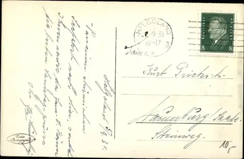 Ak HAPAG Dampfer ES Helgoland, Passagierschiff