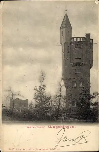 Ak Wageningen Gelderland Niederlande, Wasserturm