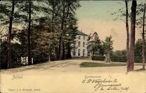 Ak Zetten Gelderland Niederlande, Gymnasium