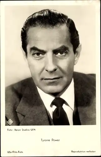 Ak Schauspieler Tyrone Power, Portrait, UfA Film