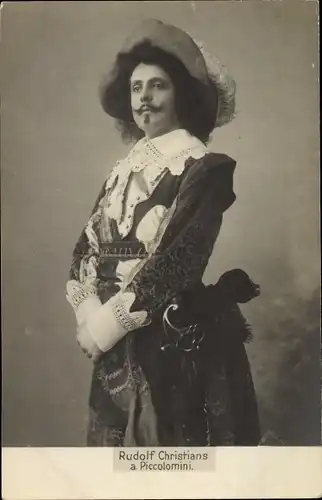 Ak Schauspieler Rudolf Christians, Portrait als Max Piccolomini