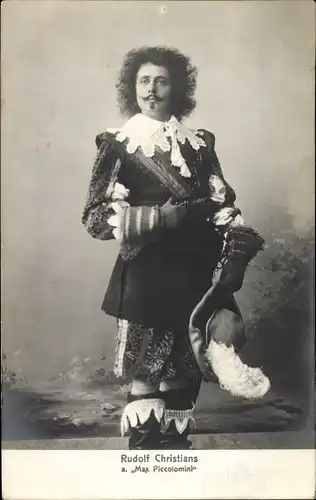 Ak Schauspieler Rudolf Christians, Portrait als Max Piccolomini