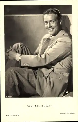 Ak Schauspieler Wolf Albach Retty, Portrait