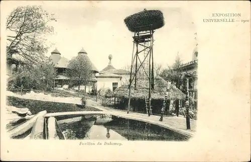 Ak Paris, Weltausstellung 1900, Dahomey-Pavillon