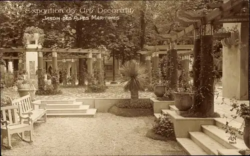 Ak Paris, Ausstellung für dekorative Kunst 1925, Jardin des Alpes Maritimes