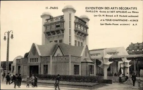 CPA Paris, Exposition des Arts Decoratifs 1925, Pavillon de Société de l'Art Appliqué aux Métiers