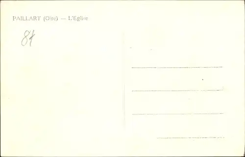 Ak Paillart Oise, Kirche