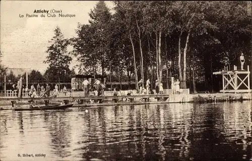 Ak Attichy Oise, La Piscine du Club Nautique