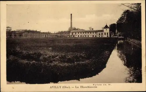 Ak Avilly Saint Léonard Oise, La Blanchisserie