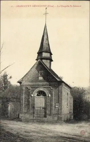 Ak Abancourt Oise, La Chapelle St-Leonard