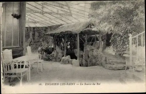 Ak Enghien les Bains Val d'Oise, La Source du Roi