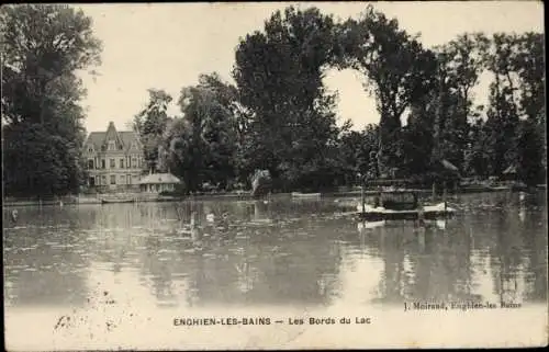 Ak Enghien les Bains Val d'Oise, Les Bords du Lac