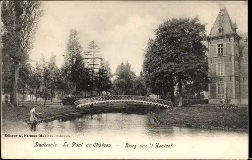 Ak Dadizele Dadizeele Moorslede Westflandern, Pont du Chateau