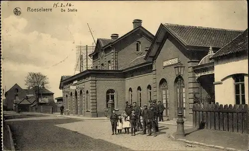 Ak Roeselare Roeselaere Rousselare Roeselare Westflandern, Bahnhof