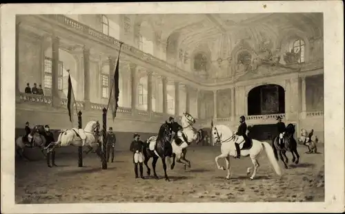 Künstler Ak Blaas, J. V., Wien, Spanische Reitschule