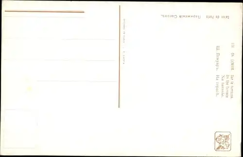 Künstler Ak Lenoir, C., Auf der Terrasse