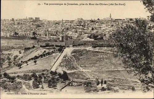 Ak Jerusalem, Israel, Panorama, Ölberg