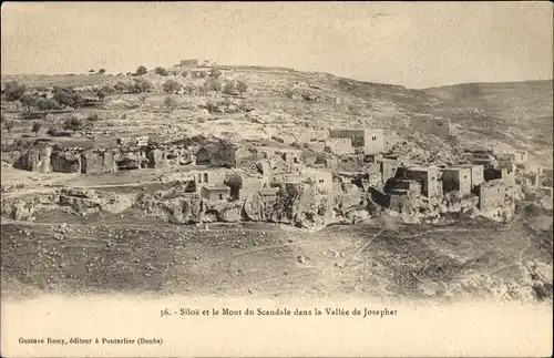 Ak Israel, Siloam, Berg des Skandals im Tal Josaphat