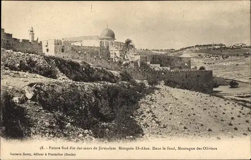 Ak Jerusalem Israel, South East Point, El-Aksa-Moschee, Ölberg