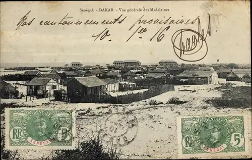 Ak Dakar Senegal, Gesamtansicht der Madeleines