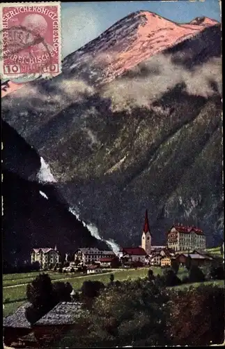 Ak Krimml in Salzburg, Gesamtansicht, Wasserfälle