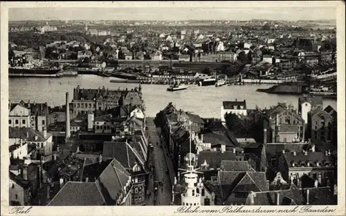 Ak Kiel, Blick vom Rathausturm, Gaarden