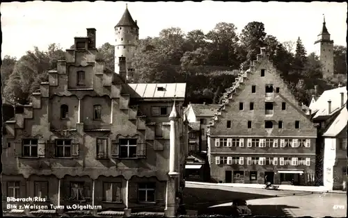 Ak Biberach an der Riß in Oberschwaben, Weißer Turm, Gigelturm