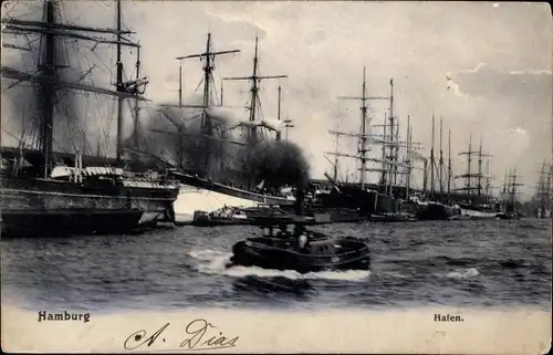 Ak Hamburg Mitte Altstadt, Hafen