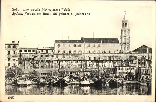 Ak Split Spalato Kroatien, Facciata meridionale del Palazzo di Diocleziano