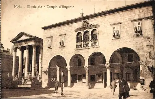 Ak Pola Pula Kroatien,  Municipio e Tempio d'Augusto