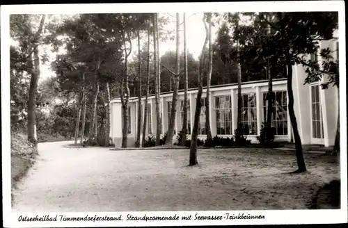 Ak Ostseebad Timmendorfer Strand in Holstein, Strandpromenade, Seewasser-Trinkbrunnen