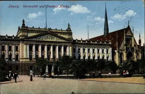 Ak Leipzig in Sachsen, Universität und Pauliner Kirche