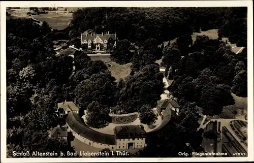 Ak Bad Liebenstein im Thüringer Wald, Schloss Altenstein, Fliegeraufnahme