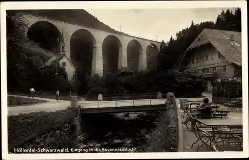 Ak Posthalde Breitnau im Schwarzwald, Höllental, Ravennaschlucht, Eingang