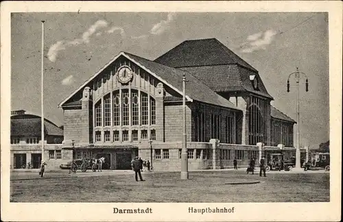 Ak Darmstadt in Hessen, Hauptbahnhof
