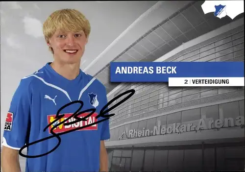 Autogrammkarte Fußballspieler Andreas Beck, TSG 1899 Hoffenheim