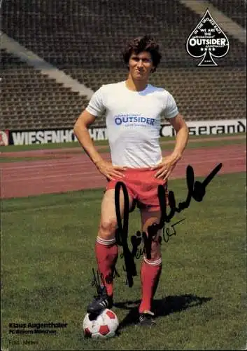 Autogrammkarte Fußballspieler Klaus Augenthaler, Bayern München