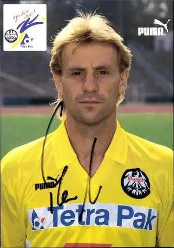 Autogrammkarte Fußballspieler Manfred Binz, Eintracht Frankfurt