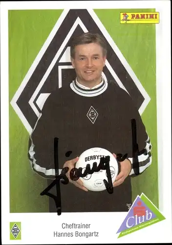 Sammelbild Cheftrainer Hannes Bongratz, Borussia Mönchengladbach, Autogramm