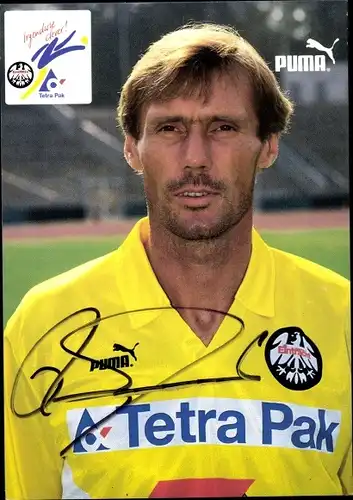 Autogrammkarte Fußballspieler Rudi Bommer, Eintracht Frankfurt
