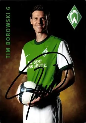 Autogrammkarte Fußballspieler Tim Borowski, Werder Bremen