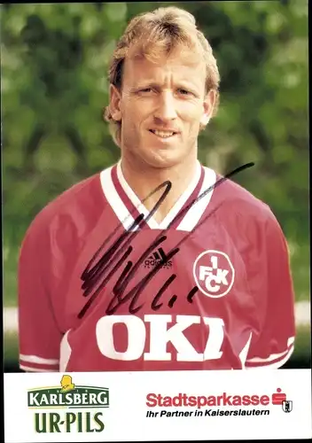 Autogrammkarte Fußballspieler Andreas Brehme, 1. FC Köln