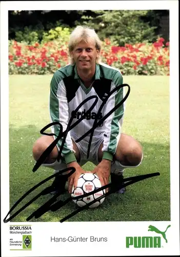 Ak Fußballspieler Hans-Günter Bruns, Borussia Mönchengladbach, Autogramm