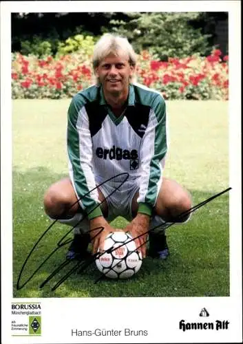 Ak Fußballspieler Hans-Günter Bruns, Borussia Mönchengladbach, Autogramm